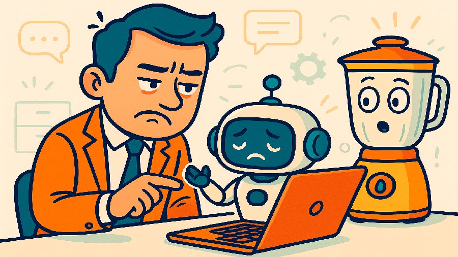 Imagen ilustrativa: La IA, la licuadora y por qué tus clientes se frustran