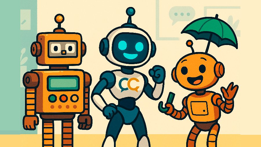 Illustrative image: Chatbots With and Without AI